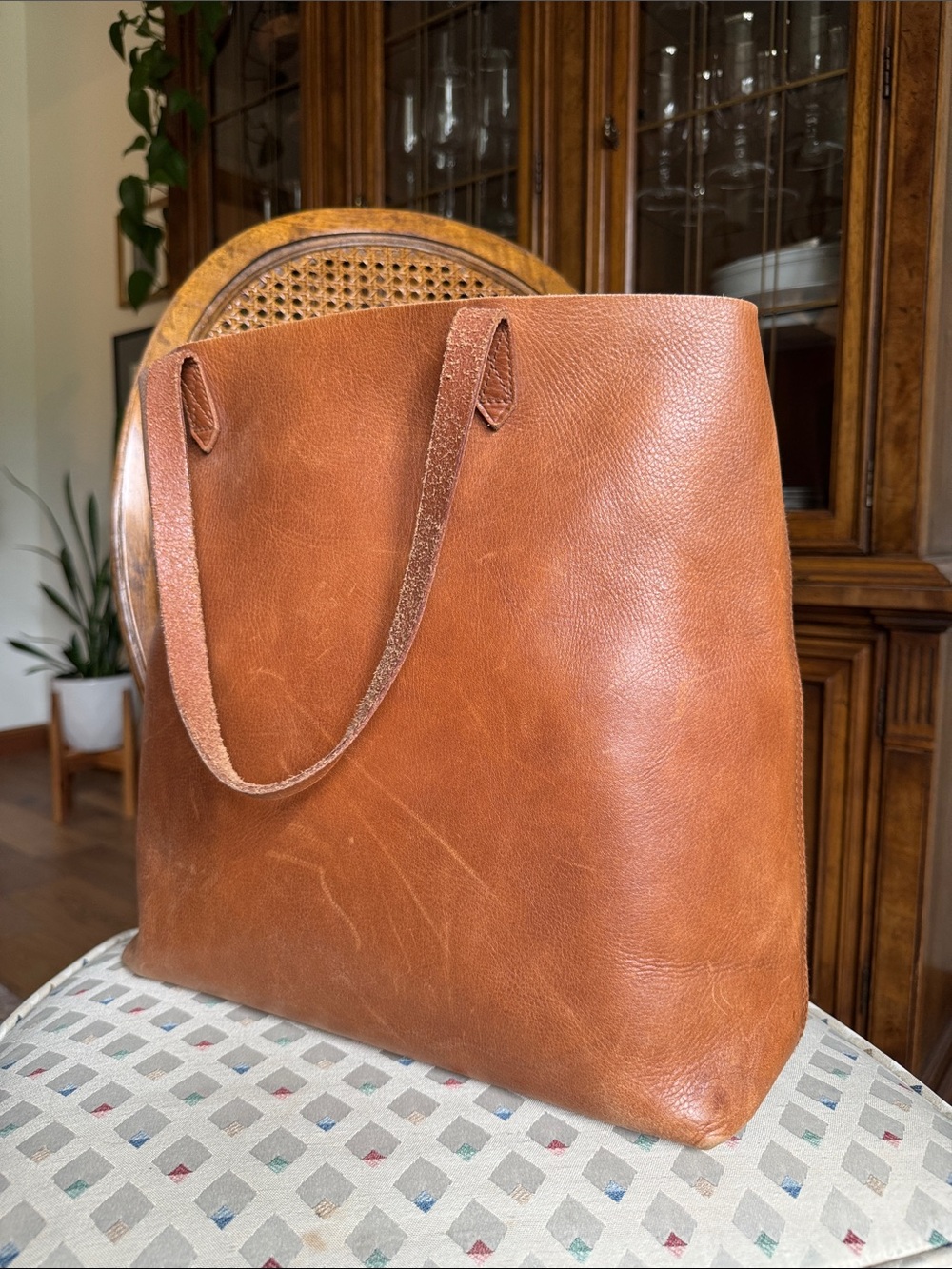 Madewell Chestnut Brown Leather Tote